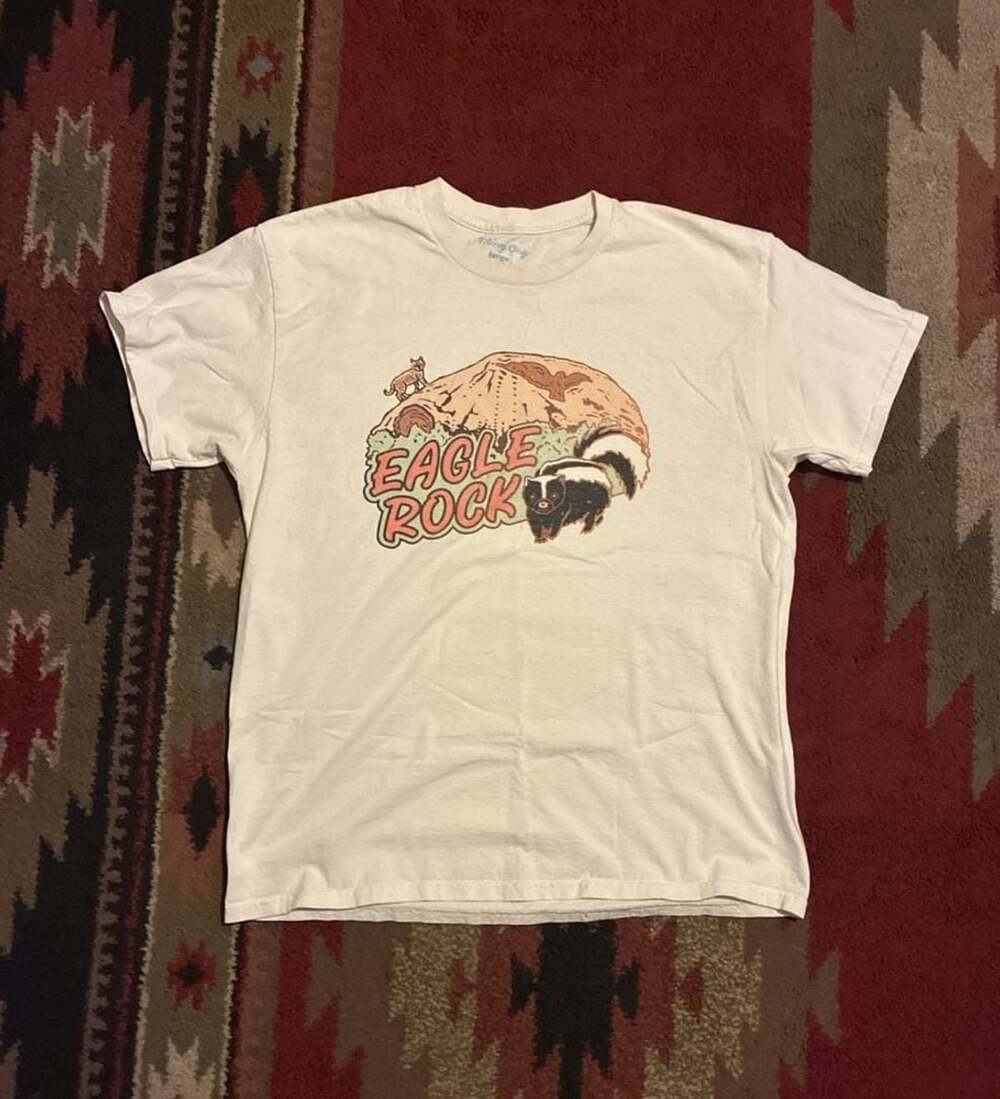 Ming Ong Eagle Rock Graphic T-Shirt Size Large White Cotton